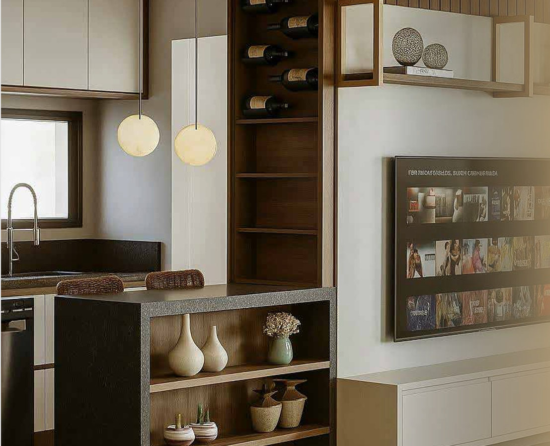 Interior moderno e aconchegante